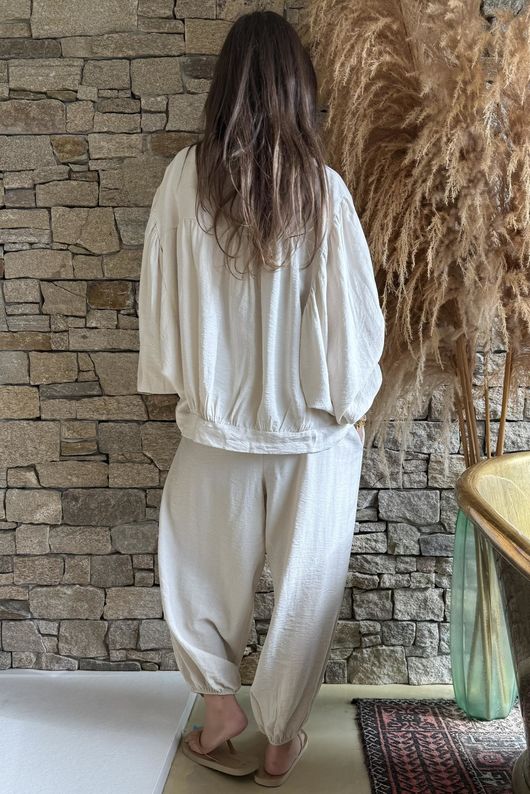 Basso Tie Smock Blouse Calico